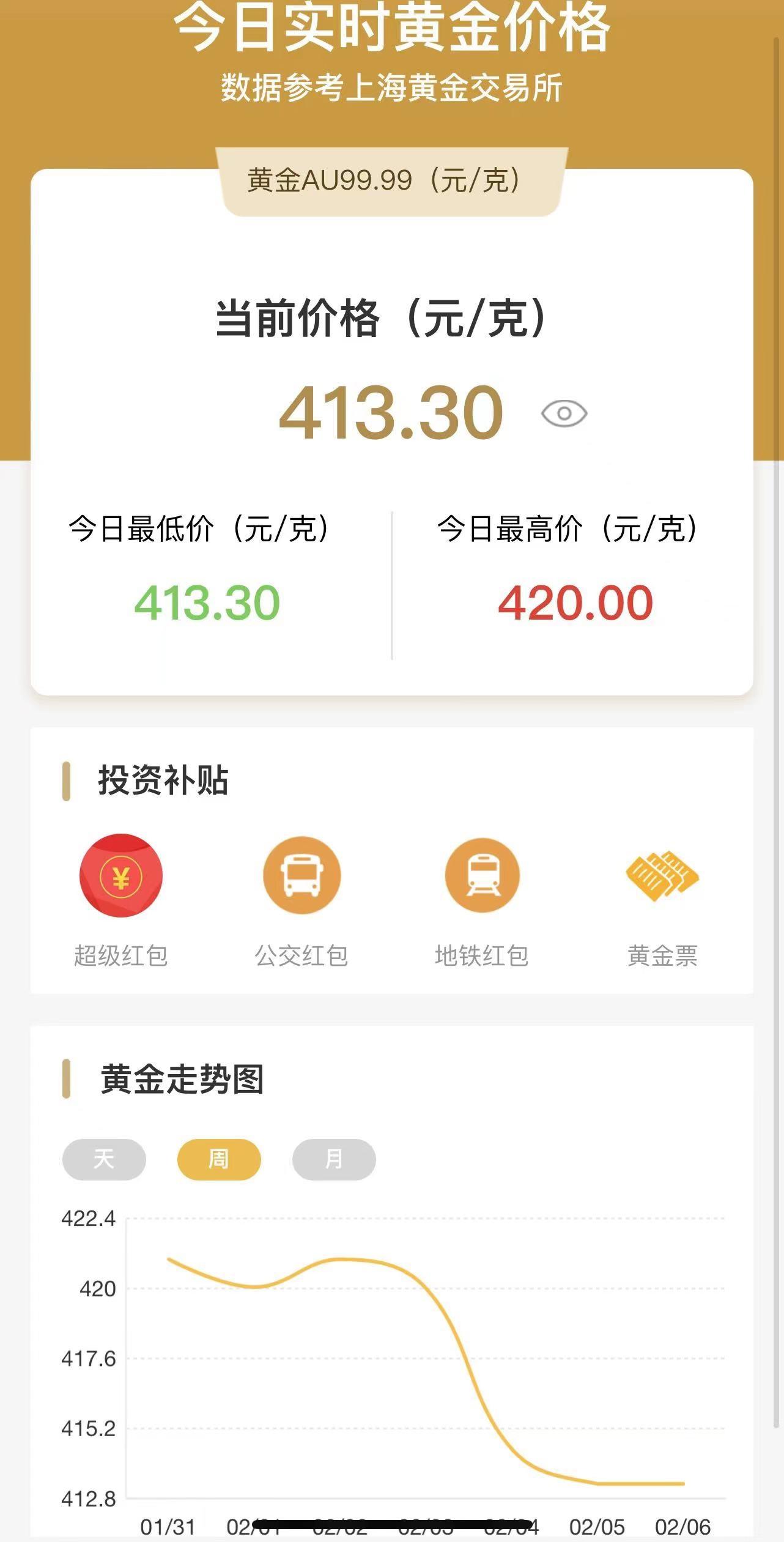 纸黄金中国实时行情